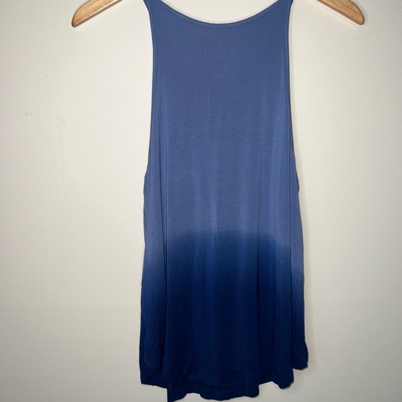 American Eagle Outfitters Soft & Sexy Blue Ombré Fringed Tank Size Small - Picture 3 of 11